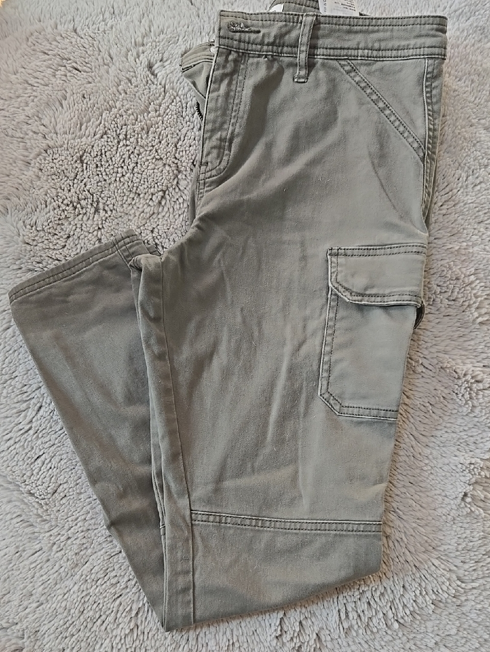 Womens Olive Cargo Pants - Casual Utility Style